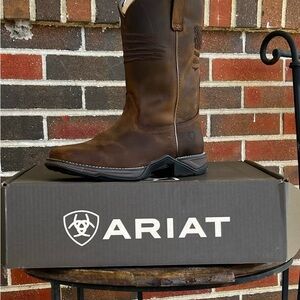 Ariat Dark Brown Leather Cowboy Boots